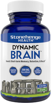 Bottle of Stonehenge Health Dynamic Brain Supplement with BacoMind